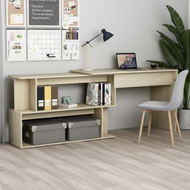 Detailed information about the product Corner Desk Sonoma Oak 200x50x76 Cm Chipboard