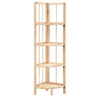 Detailed information about the product Corner Shelf Cedar Wood 27x27x110 Cm