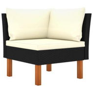 Detailed information about the product Corner Sofa Poly Rattan And Solid Eucalyptus Wood