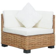 Detailed information about the product Corner Sofa With Cushions Natural Rattan