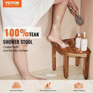 Detailed information about the product Corner Teak Shower Bench 12.4' Height 11.5' Radius 100% Teak Wood Corner Shower Beach Mold-resistant 300 LBS with Storage Shelf Shower Stool