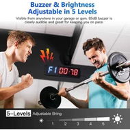 Detailed information about the product Countdown Countup Timer/Gym Timer/LED Workout Clock with Ultra Clear Display Track Your Workouts with Precisionr for Home Gym Fitness Training CrossFit Boxing