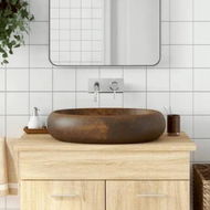 Detailed information about the product Countertop Basin Brown Oval 59x40x15 cm Ceramic