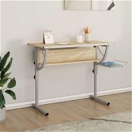 Detailed information about the product Craft Desk Sonoma Oak and Grey 110x53x(58-87)cm Engineered Wood and Steel