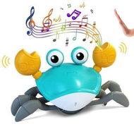 Detailed information about the product Crawling Crab Kids Toy with Music and LED Lights Automatic Obstacle Avoidance Interactive Learning (Green)