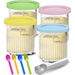 Creami Pints and Lids for Ninja,Deluxe 11-in-1 Creamy Icecream Containers Cups Jars Tubs Canisters Set,Smoothie Pot Compatible with NC501 NC500 Series Creamer,4 Pack 24oz. Available at Crazy Sales for $29.99