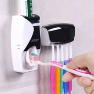 Detailed information about the product Creative Bathroom Automatic Lazy Toothpaste Dispenser Toothbrush Holder Set