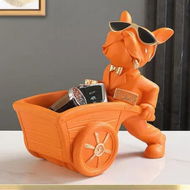 Detailed information about the product Creative Bulldog Key Storage Tray Decoration Living Room Porch Office Desktop Method Dogfighting Home Decoration,Orange