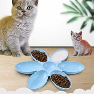 Detailed information about the product Creative Cat Food Utensils Petal Multi-cell Kitten Bowl Pet Feeder Supply