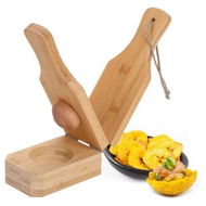 Detailed information about the product Crispy Green Plantain Tostones Press Mold Maveite 2 in 1 Stuffed Plantain Press Tostonera Cups Bamboo For Banana Smasher Maker