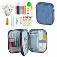 Detailed information about the product Crochet Hooks Set with Case, 72PCS Full Set Knitting Needle Weave Yarn Kit Ergonomic Handle Weaving Accessories for Beginners Experienced Crocheters Blue