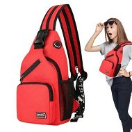 Detailed information about the product Crossbody Sling Backpacks Sling Bag for Men Women Hiking Daypack with Earphone Hole Travel Daypack Color Red