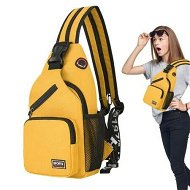 Detailed information about the product Crossbody Sling Backpacks Sling Bag for Men Women Hiking Daypack with Earphone Hole Travel Daypack Color Yellow