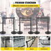 Crowd Control Stanchion Stanchion Set 6Pcs w/ 2 m Black Retractable Belt. Available at Crazy Sales for $359.95