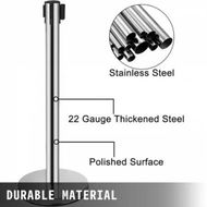 Detailed information about the product Crowd Control Stanchions Barriers 6-Pack with 3PCS Retractable Belts