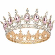 Detailed information about the product Crown for Women,Queen Crown Tiara for Princess Party,Gold Pink