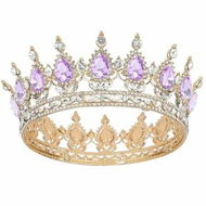 Detailed information about the product Crown for Women,Queen Crown Tiara for Princess Party,Gold Purple
