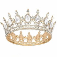 Detailed information about the product Crown for Women,Queen Crown Tiara for Princess Party,Gold White