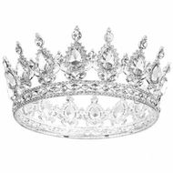 Detailed information about the product Crown for Women,Queen Crown Tiara for Princess Party,Silver White