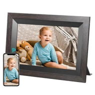 Detailed information about the product Crystal-clear 10.1-inch Smart WiFi Digital Photo Frame with 1280x800 IPS vibrant Touch Screen,Auto-Rotate,16GB Memory,Seamless Sharing via Frameo App(All Black Wooden Frame)