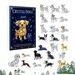 Crystal Dog Countdown Calendar, 2D Acrylic Decor Pendant 24 Days Dog Lover Ornament, Cute Festive Design Daily Countdown Holiday Decoration. Available at Crazy Sales for $19.95