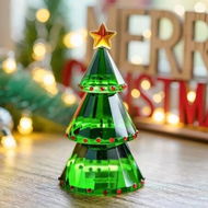 Detailed information about the product Crystal Glass Christmas Tree Holiday Figurine