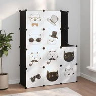 Detailed information about the product Cube Storage Cabinet for Kids with 10 Cubes Black PP