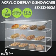 Detailed information about the product Cupcake Display Cabinet Acrylic Cake Bakery Shelf Unit Case 3 Tier Stand Model Donut Muffin Pastry Toy Showcase Retail Countertop Clear 5mm