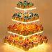 Cupcake Stand Acrylic Tower 4 Tier Display LED Light Premium Dessert Tree Birthday Candy Bar Weddings Parties Events Yellow Elegant Decor. Available at Crazy Sales for $34.99