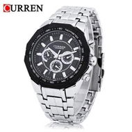 Detailed information about the product Curren 8084 Male Quartz Watch 3ATM Decorative Sub-dial Stainless Steel Band Wristwatch