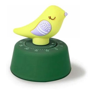 Cute Bird Timer for Kids, Mechanical Kitchen Timer, Wind Up 60 Minutes Manual Countdown Timer for Classroom, Home, Study and Cooking (Yellow Bird)