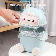 Detailed information about the product Cute Desktop Flip Trash Can - Cute Animal Shape Trash For Bathrooms Kitchens Offices - Waste Basket (Blue)