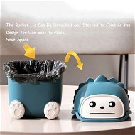 Detailed information about the product Cute Desktop Flip Trash Can - Cute Animal Shape Trash For Bathrooms Kitchens Offices - Waste Basket (Dark Blue)