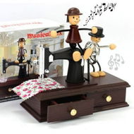 Detailed information about the product Cute Dolls Sewing Machine Style Music Box