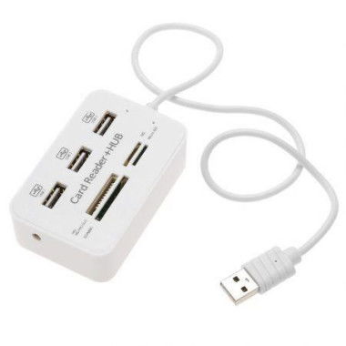 CY 3-port HUB USB 2.0 With Card Reader Adapter