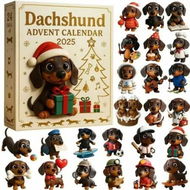 Detailed information about the product Dachshund Advent Calendar,24 Days Christmas Countdown Calendar Acrylic Cute Dachshund Holiday Tree Decor