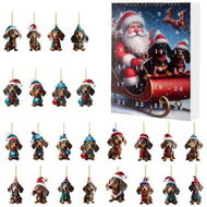 Detailed information about the product Dachshund Christmas Vacation Advent Countdown Calender, Dog Advent Calendar 24 Days of Christmas Collectible Funny Dog Set, Christmas Home Party Decorations Christmas Gifts