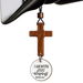 Daily Bible Verse Rearview Mirror Cross Ornament, Daily Scripture Car Charm Hanging Cross for Car with â€œI Am with You Alwaysâ€ Medallion, White. Available at Crazy Sales for $12.95