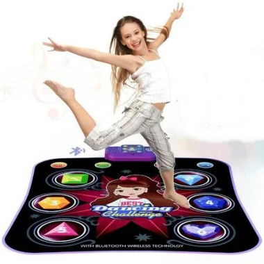 Dance Mat for Kids 5 Levels of Game Integrated Music and Bluetooth Musical Mat with Illuminated Screen, Toy Gift for Boys and Girls Ages 3-12 Years