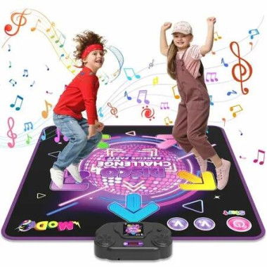 Dance Mat for Kids Electronic Dance Pad with LED Light,Adjustable Volume,Built-in Music,4 Game Mode,Kids Birthday Xmas Gifts