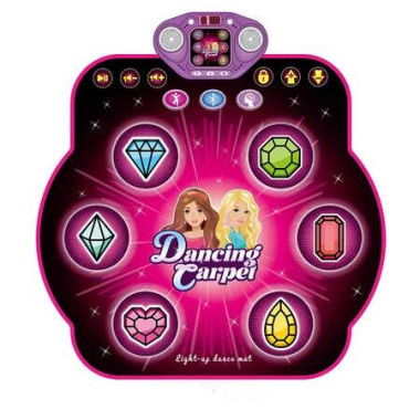 Dance Mat Kids Electronic Bluetooth Light Up Music Dancing Game Pad 4 6 Button 9 Levels Toy Gift for Boys Girls Age 3-12