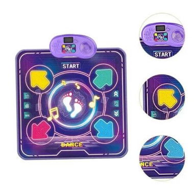 Dance Mat Toy for Boys Girls, Game Mat, Musical Dance Pad Toy Rhythm Playing Mat with Light for Children Kids Boys Age 3 Up Double Light