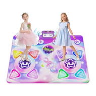Detailed information about the product Dance Mat Toy Gift for Kids Ages 3 and Up, 2 Player Electronic Dance Pad with Music and Lights, for Boys and Girls Fun Floor Game