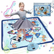 Detailed information about the product Dance Mat,Dance Mixer Rhythm Step Play Mat,Dance Game Toy with LED Lights, Adjustable Volume Built-in Music,3 Challenge Levels(3-12 Years Old)