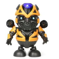 Detailed information about the product Dancing Robot Toy Bumblebee Action Figure LED Lights Walking Mechanical Jump Electronic Kids Interactive Play