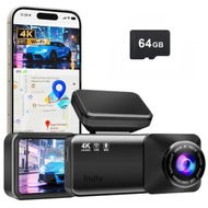 Detailed information about the product Dash Cam 4K Ultra HD,Front Dash Camera for Cars,5.8GHz WiFi,APP Control,Night Vision,Wide Angle,WDR,24H Parking Mode,Included 64GB Card and Car Charger
