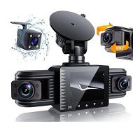 Detailed information about the product Dash Cam Front and Rear Inside 3 Channel 1080P, Adjustable Lens Dash Camera for Cars with 8 IR Lamps Night Vision