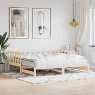 Detailed information about the product Day Bed with Trundle 92x187 cm Single Size Solid Wood Pine