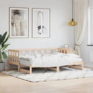 Detailed information about the product Daybed with Trundle 92x187 cm Single Size Solid Wood Pine