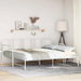 Daybed with Trundle without Mattress White 92x187 cm Single Metal. Available at Crazy Sales for $239.95